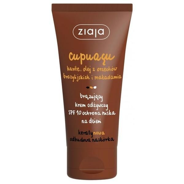 Ziaja Автобронзиращ крем за лице - Ziaja Cupuacu Bronzing Nourishing Cream SPF 10, 50 мл