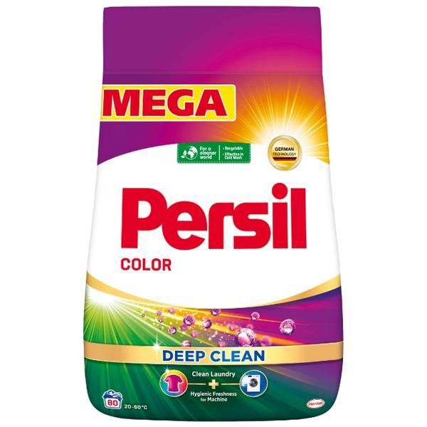 Persil Автоматичен прах за бели и цветни дрехи - Persil Color Deep Clean, 80 пранета, 4,4 кг