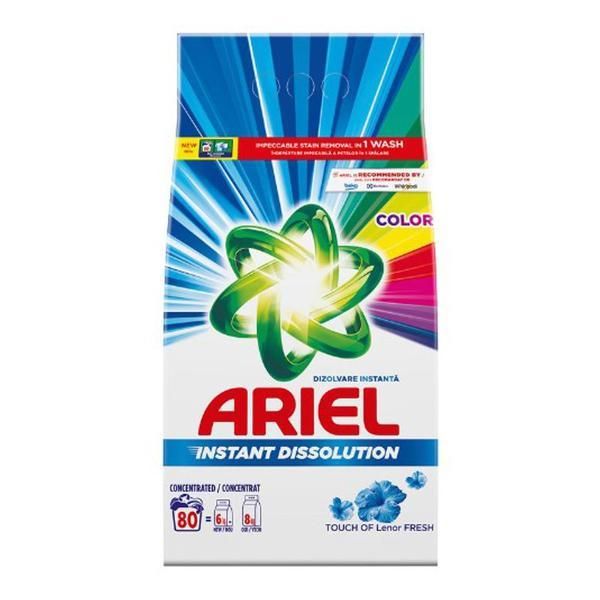 Ariel Автоматичен прах за цветни дрехи - Ariel Color Instant Dissoltion Touch на Lenor Fresh, 6000 гр
