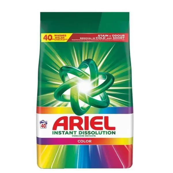 Ariel Автоматичен прахообразен перилен препарат - Ariel Instant Dissolution Color, 40 пранета, 2.6 кг