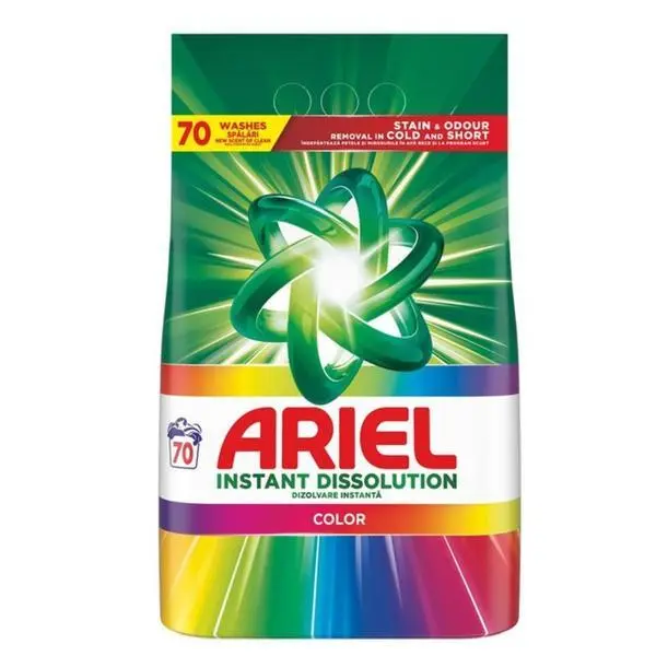 Ariel Автоматичен прахообразен перилен препарат - Ariel Instant Dissolution Color, 70 пранета, 4.55 кг