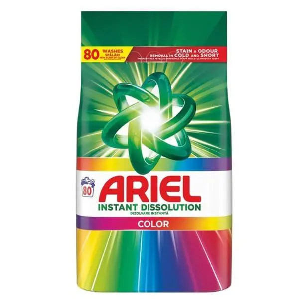 Ariel Автоматичен прахообразен перилен препарат - Ariel Instant Dissolution Color, 80 пранета, 5.2 кг