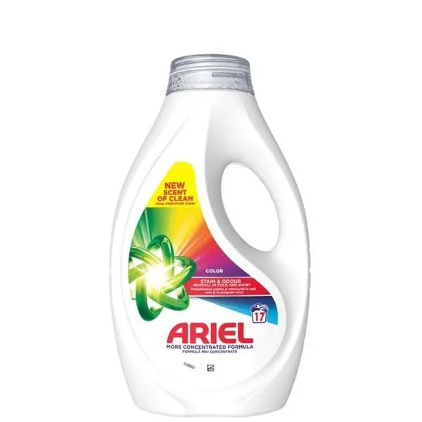 Ariel Автоматичен течен перилен препарат - Ariel Color Stain &amp; Odour Removal, 17 пранета, 0.765 л