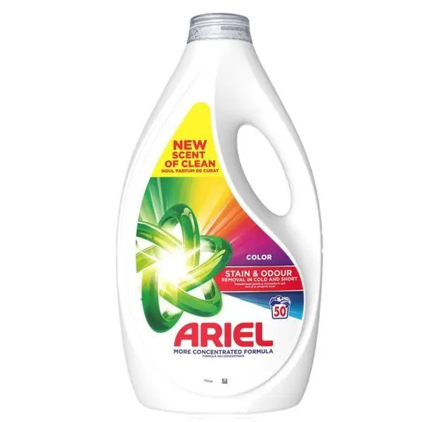 Ariel Автоматичен течен перилен препарат - Ariel Color Stain &amp; Odour Removal, 50 пранета, 2.25 л