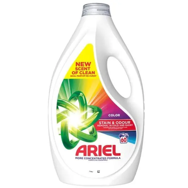 Ariel Автоматичен течен перилен препарат - Ariel Color Stain &amp; Odour Removal, 60 пранета, 2.7 л