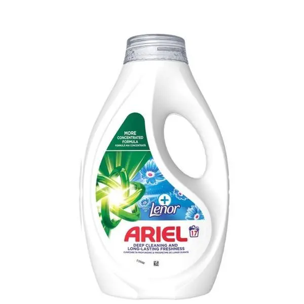 Ariel Автоматичен течен перилен препарат - Ariel +Touch of Lenor Fresh Air, 17 пранета, 0.765 л