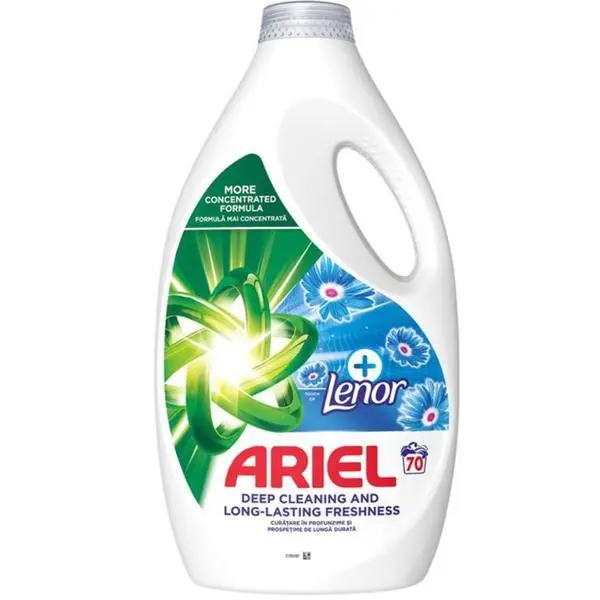 Ariel Автоматичен течен перилен препарат - Ariel +Touch of Lenor Fresh Air, 70 пранета, 3.15 л