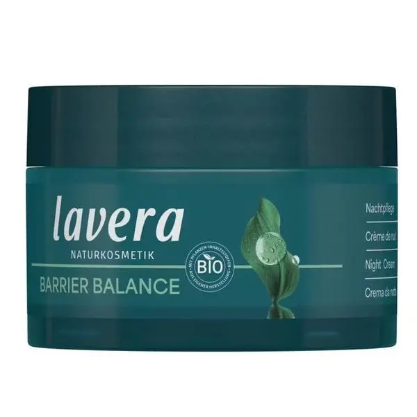 Lavera Балансиращ нощен крем с пребиотици, без аромат и алкохол - Lavera Barrier Balance Night Cream, 50 мл