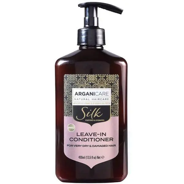 Arganicare Балсам без отмиване с копринен протеин за суха и увредена коса - Arganicare Silk Leave-In Conditioner For Dry and Damaged Hair, 400 мл