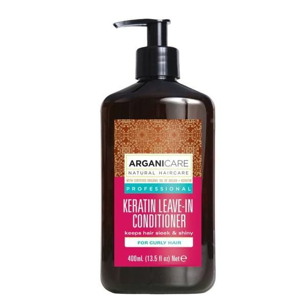 Arganicare Балсам Кератин без измиване за къдрава коса - Arganicare Keratin Leave-In Conditioner For Curly Hair, 400 мл