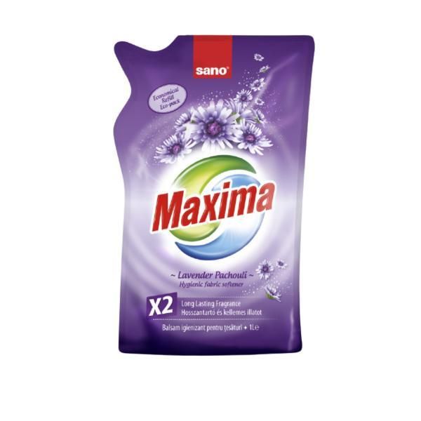 Sano Балсам резерва за дрехи Lavender - Sano Maxima Lavender Hygienic Fabric Softener Refill, 1000 мл