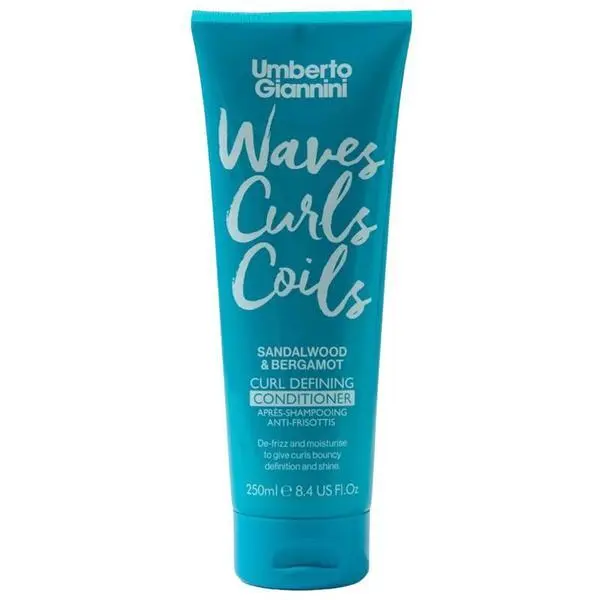 Umberto Giannini Балсам за дефиниране на къдрици - Umberto Giannini Waves, Curls &amp; Coils Conditioner със сандалово дърво и бергамот, 250 мл