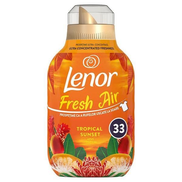Lenor Балсам за дрехи - Lenor Fresh Air Tropical Sunset, 33 пранета, 462 мл