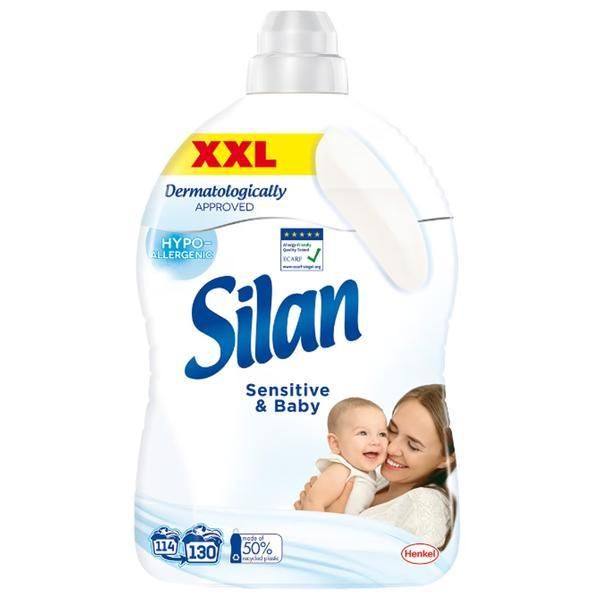 Silan Балсам за дрехи - Silan Sensitive &amp; Baby, 130 пранета, 2860 мл