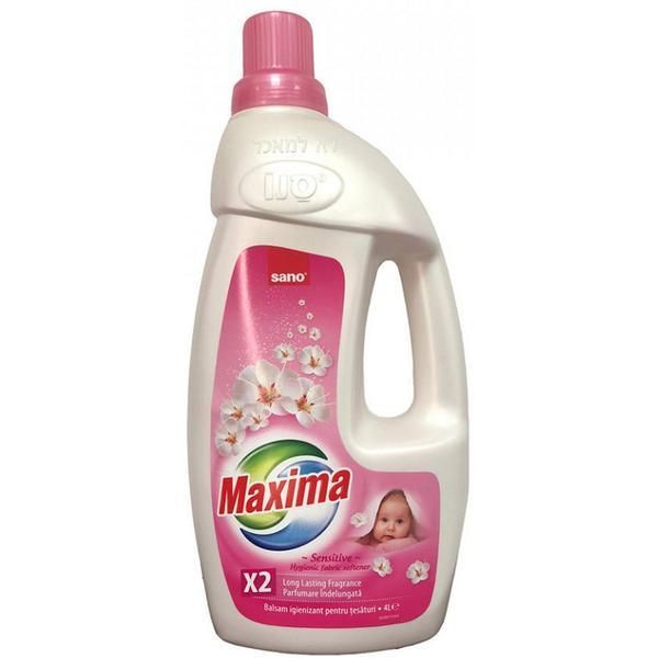 Sano Балсам за дрехи за чувствителна кожа - Sano Maxima Sensitive Hygienic Softener, 4000 мл