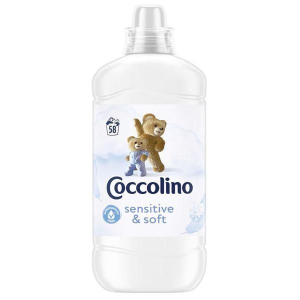 Coccolino Балсам за пране - Coccolino Sensitive &amp; Soft, 58 пранета, 1450 мл
