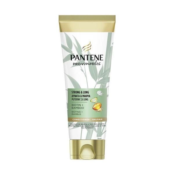 Pantene Балсам за силна и дълга коса - Pantene Pro-V Miracles Strong&amp;Long Biotin+Bamboo Conditioner, 200 мл