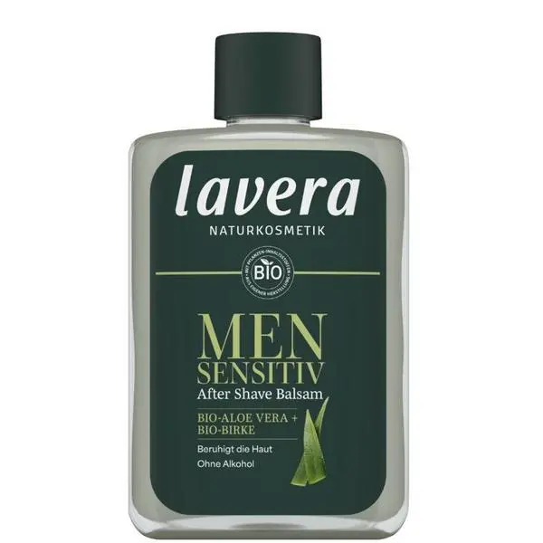 Lavera Балсам за след бръснене Органичен с алое вера, без алкохол - Lavera Men Sensitive After Shave Balm, 100 мл