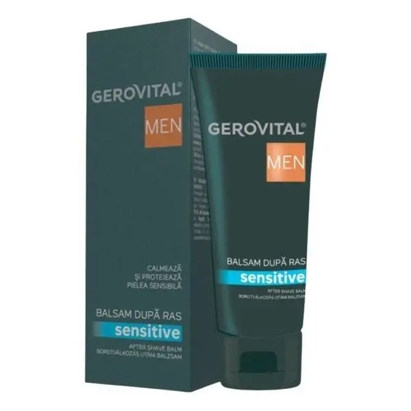 Gerovital Балсам за след бръснене за чувствителна кожа - Gerovital Men Sensitive After Shave Balm, 100 мл