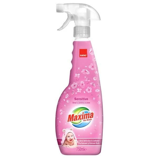 Sano Балсам за сухи чувствителни дрехи - Sano Maxima Dryer Sensitive Fabric Refresher &amp; Softener, 750 мл