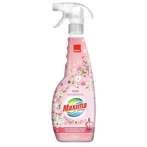 Sano Балсам за сухи дрехи с аромат на мускус - Sano Maxima Dryer Musk Fabric Refresher &amp; Softener, 750 мл