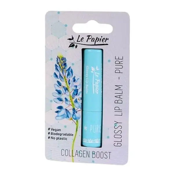 Beauty Made Easy Балсам за устни Beauty Made Easy Glossy Lip Balm with Collagen, нюанс Pure, 3.2 гр