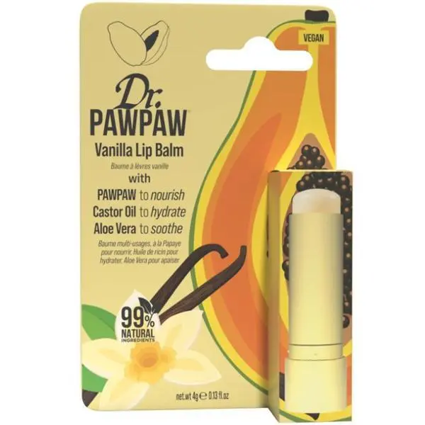 Dr Paw Paw Балсам за устни с вкус на ванилия - Dr PawPaw Vanilla Lip Balm, 4 гр
