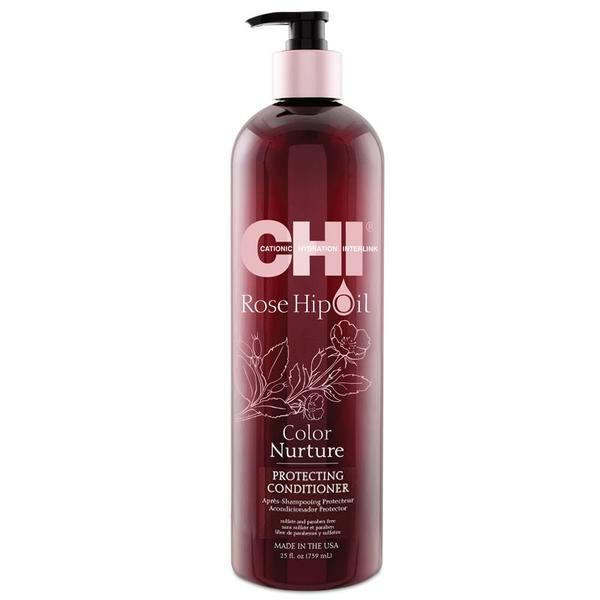 CHI Балсам за защита на боядисана коса - CHI Farouk Rose Hip Oil Color Nurture Protecting Conditioner 739мл