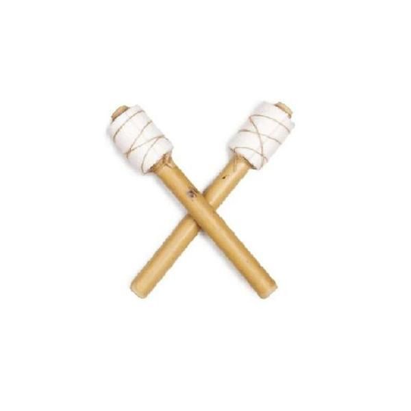 Yamuna Бамбукова пръчка за потупване, мускулна релаксация 25 см (3,5-4 см дебелина), Natur - Yamuna, 2 бр