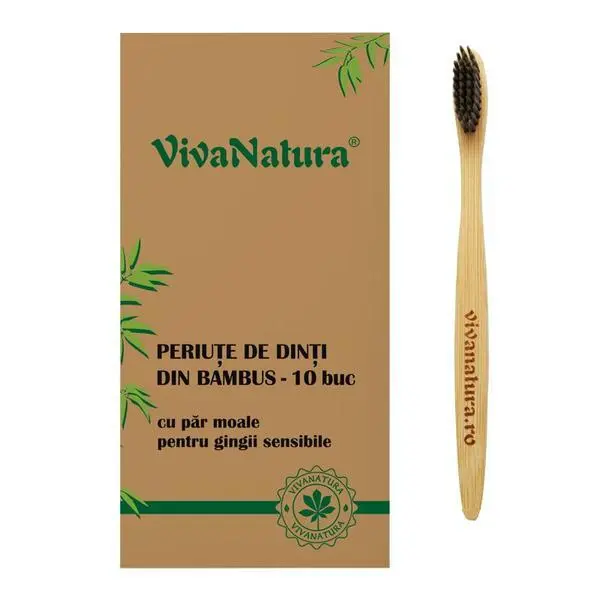 Vivanatura Бамбукови четки за зъби за чувствителни венци - VivaNatura, 10 бр