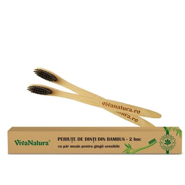 Vivanatura Бамбукови четки за зъби за чувствителни венци - VivaNatura, 2 бр