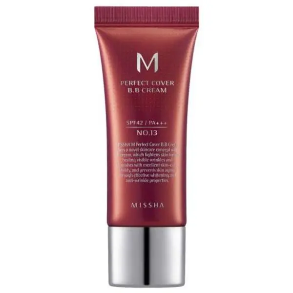 Missha BB крем с висока защита - Missha BB Cream M Perfect Cover SPF42/PA+++, нюанс 13/Shiny Beige, 20 мл