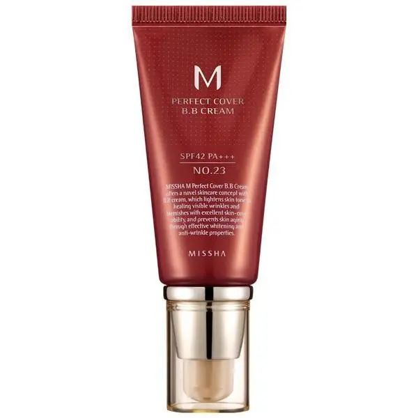 Missha BB крем с висока защита - Missha BB Cream M Perfect Cover SPF42/PA+++, нюанс 23/Natural Beige, 50 мл
