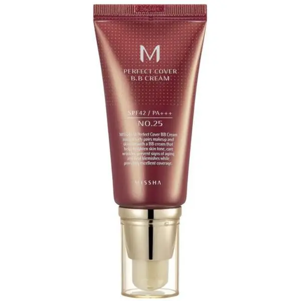 Missha BB крем с висока защита - Missha BB Cream M Perfect Cover SPF42/PA+++, нюанс 25/Warm Beige, 50 мл