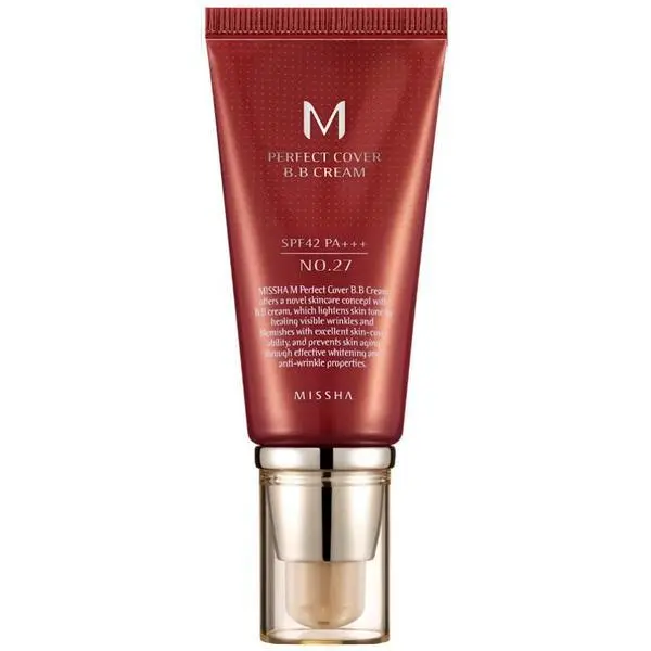 Missha BB крем с висока защита - Missha BB Cream M Perfect Cover SPF42/PA+++, нюанс 27/Honey Beige, 50 мл