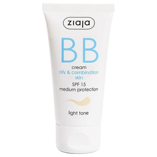 Ziaja BB крем за мазна/комбинирана кожа - Ziaja BB Cream Oily &amp; Combination Skin, SPF 15, светъл нюанс, 50 ??мл