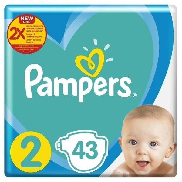 Pampers Бебешки пелени - Pampers Active Baby, размер 2 (4-8 кг), 43 бр