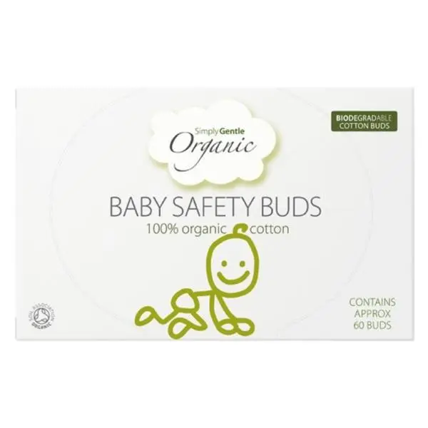Macdonald and Taylor Бебешки ушни клечки от органичен памук - Macdonald and Taylor Simply Gentle Organic, 60 бр