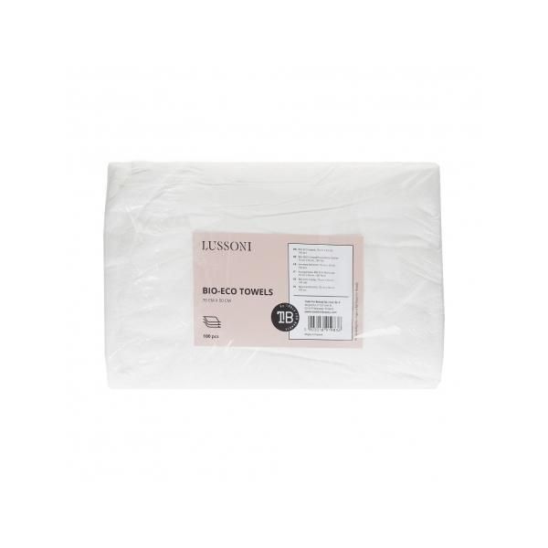 Lussoni Бели Био Еко кърпи за еднократна употреба - Lussoni Dsp Towel Fiber Bio-Eko 70x50, 100 бр