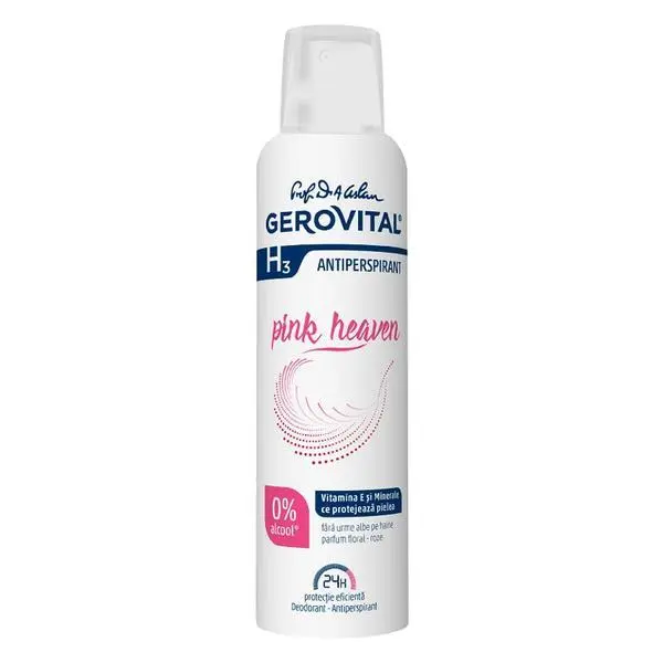 Gerovital Безалкохолен антиперспирант дезодорант - Gerovital H3 Pink Heaven, 150 мл