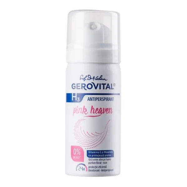 Gerovital Безалкохолен антиперспирант дезодорант - Gerovital H3 Pink Heaven, 40 мл