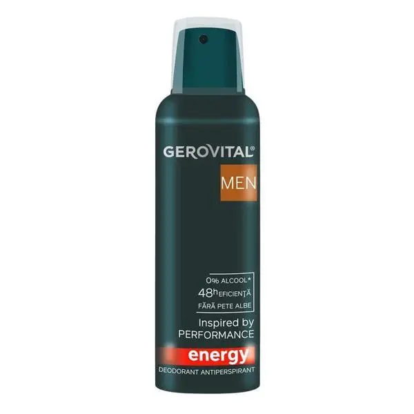 Gerovital Безалкохолен антиперспирант дезодорант - Gerovital Men Energy, 150 мл