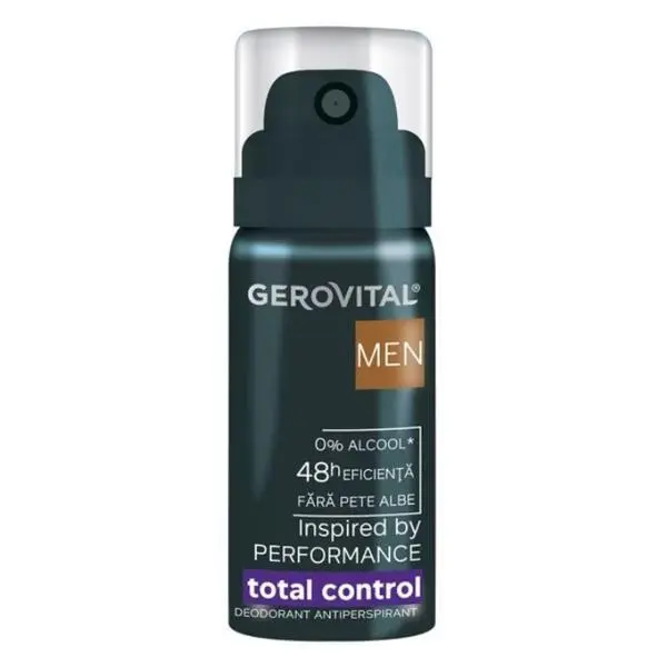 Gerovital Безалкохолен антиперспирант дезодорант - Gerovital Men Total Control, 40 мл