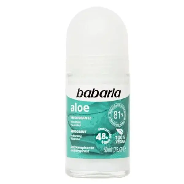 Babaria Безалкохолен, хидратиращ рол-он дезодорант - Babaria Aloe Roll-On Deodorant 0% Alcohol, 50 мл