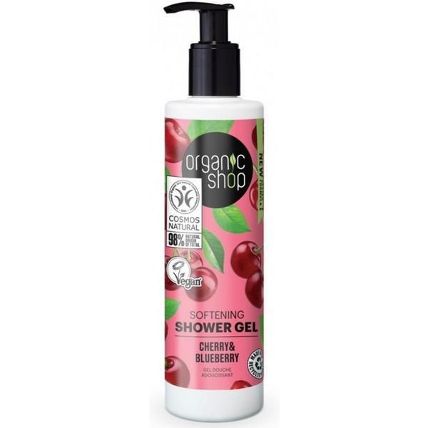 Organic Shop Био душ гел с боровинки и череши Омекотяващ Cherry &amp; Borberry Organic Shop, 280 мл