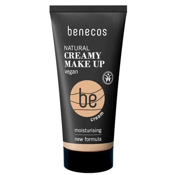 Benecos Био фон дьо тен за леко загоряла кожа, веган формула - Benecos Natural Creamy Make Up, нюанс Cream, 30 мл