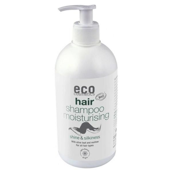 Eco Cosmetics Био хидратиращ шампоан със слез и маслина Eco Cosmetics, 500 мл