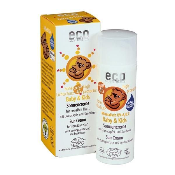 Eco Cosmetics Био крем за слънцезащита за бебета и деца SPF45 Eco Cosmetics, 50мл