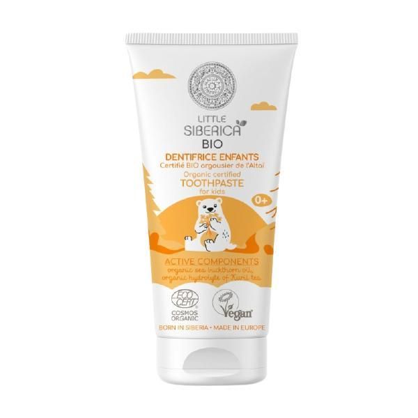 Natura Siberica Био паста за зъби за деца с екстракт от облепиха от алтайски облепиха Little Siberica, 60 гр