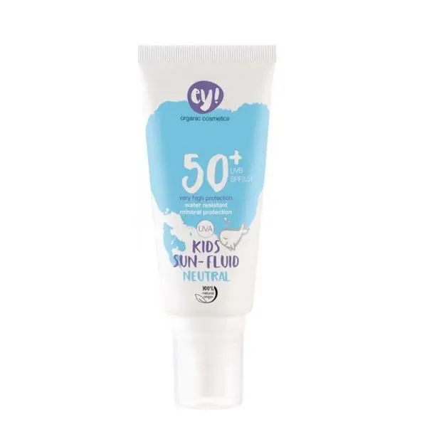 Eco Cosmetics Био слънцезащитен спрей за бебета и деца SPF 50+, без аромат - ey! Eco Cosmetics Kids Sun-Fluid Neutral 50+, 100 мл